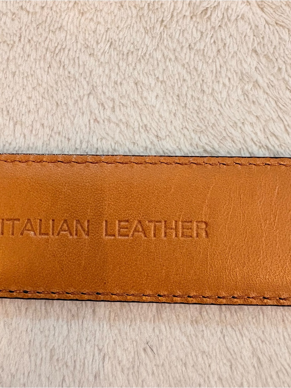 Polo Ralph Lauren Black Italian Leather Dress Belt with Brass Buckle Sz 36 - Picture 5 of 7
